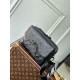 Replica Borsa da uomo Louis Vuitton Steamer Messenger M23742 Monogram Taurillon Nero