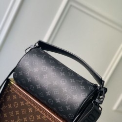 Replica Borsa Louis Vuitton Soft Polochon MM M46692 Monogram Nero
