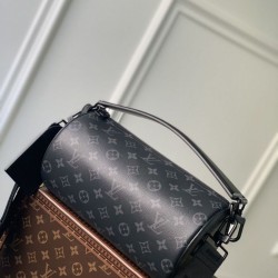 Replica Borsa Louis Vuitton Soft Polochon MM M46692 Monogram Nero