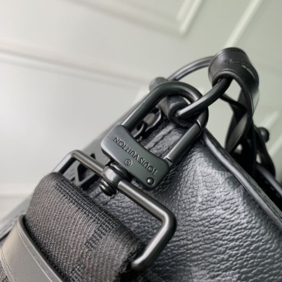Replica Borsa Louis Vuitton Soft Polochon MM M46692 Monogram Nero