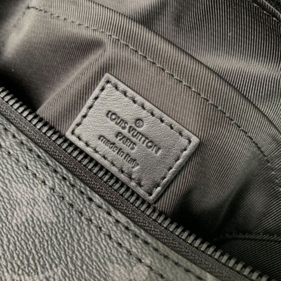Replica Borsa Louis Vuitton Soft Polochon MM M46692 Monogram Nero