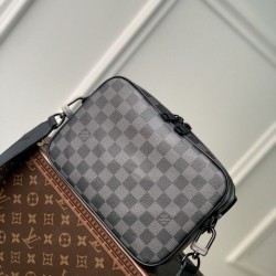 Replica Borsa Louis Vuitton Steamer Messenger da uomo M46795 Monogram Eclipse