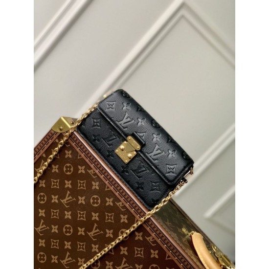 Replica Portafoglio Louis Vuitton con catena Métis M82637 Monogram Empreinte Nero