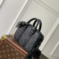 Replica Louis Vuitton Nano Porte Documents Voyage Borsa da uomo M82770 Monogram Eclipse