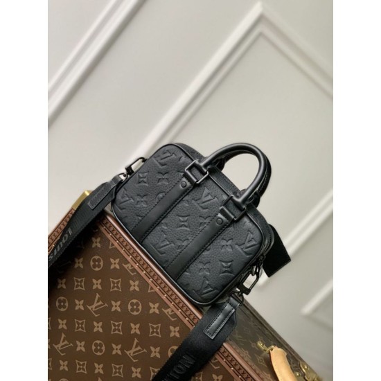 Replica Louis Vuitton Nano Porte Documents Voyage Borsa da uomo M82770 Monogram Eclipse
