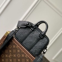 Replica Louis Vuitton Nano Porte Documents Voyage Borsa da uomo M82770 Monogram Eclipse