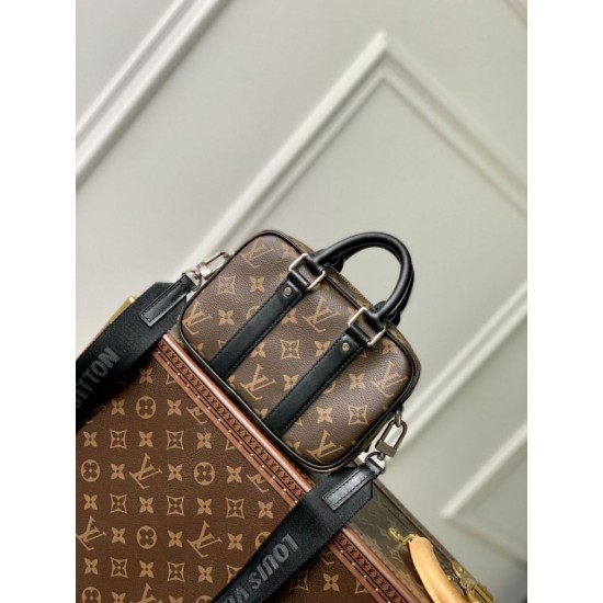 Replica Borsa da uomo Louis Vuitton Nano Porte Documents Voyage M82770 Monogram Macassar