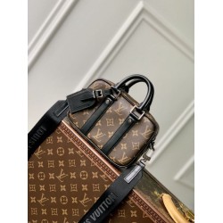 Replica Borsa da uomo Louis Vuitton Nano Porte Documents Voyage M82770 Monogram Macassar