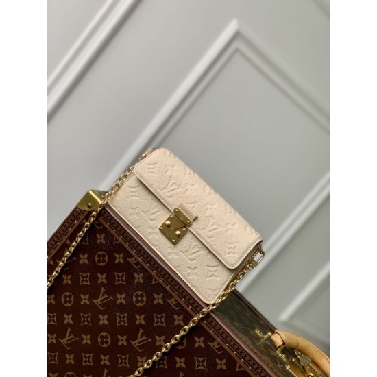 Replica Portafoglio Louis Vuitton con catena Métis M82836 Monogram Empreinte Cream