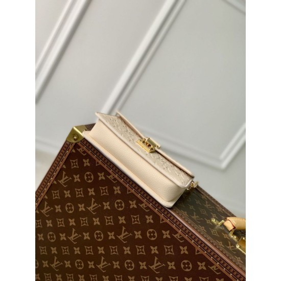 Replica Portafoglio Louis Vuitton con catena Métis M82836 Monogram Empreinte Cream