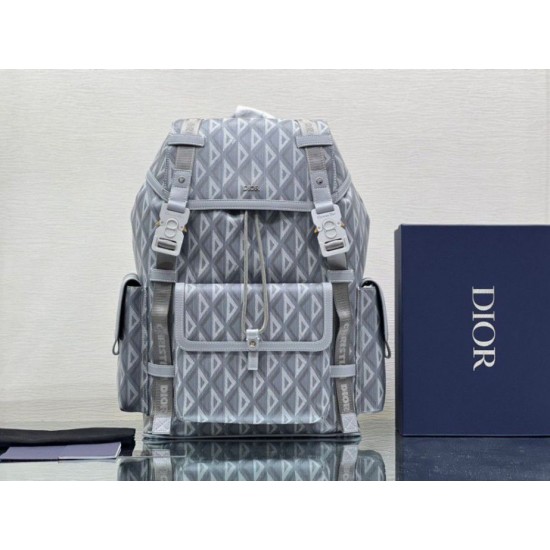 Replica Dior Hit the Road Zaino da uomo CD Diamond Canvas Grigio