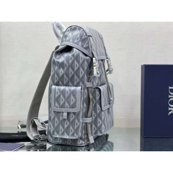 Replica Dior Hit the Road Zaino da uomo CD Diamond Canvas Grigio