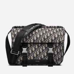 Replica Borsa a tracolla Dior Explorer Oblique Jacquard Nera