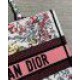 Replica Borsa tote media Dior Book Tote multicolore con ricamo Florilegio bianco