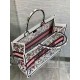 Replica Borsa Dior Large Book Tote Bag Multicolor Florilegio Ricamo Bianco