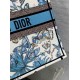 Replica Borsa tote grande per libri Dior Toile de Jouy Mexico ricamo bianco/blu