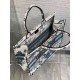 Replica Borsa tote grande per libri Dior Toile de Jouy Mexico ricamo bianco/blu