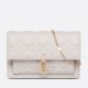Replica Pochette Dior Lady Dior con catena Cannage bianca