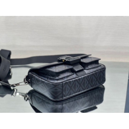 Replica Dior Hit the Road Messenger Borsa da uomo CD Diamond Black