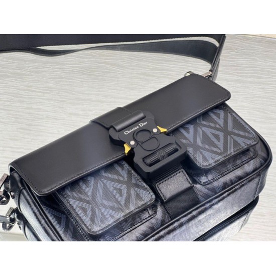 Replica Dior Hit the Road Messenger Borsa da uomo CD Diamond Black