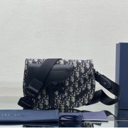 Replica Custodia da uomo Dior Saddle Dior Oblique Jacquard nera