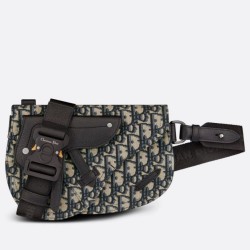 Replica Custodia da uomo Dior Saddle Dior Oblique Jacquard nera