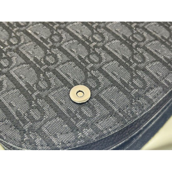 Replica Custodia da uomo Dior Saddle Dior Oblique Jacquard nera