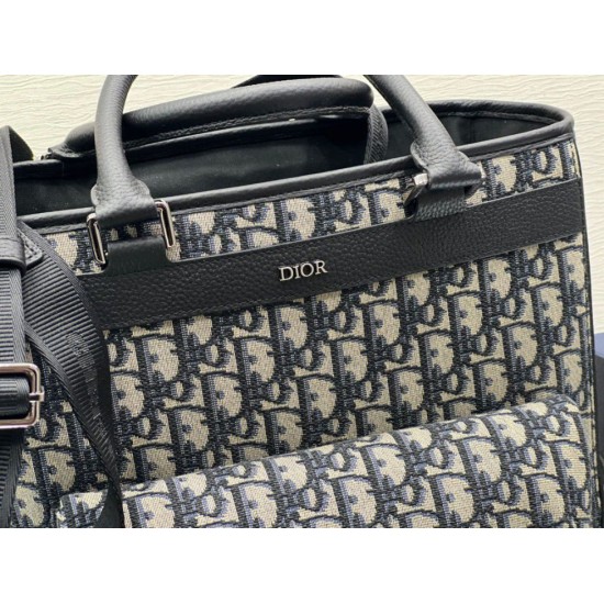 Replica Borsa tote Dior Explorer Dior Oblique Jacquard Nera