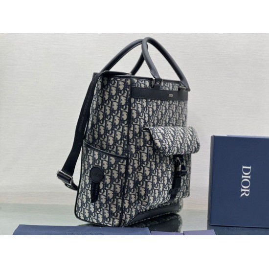 Replica Borsa tote Dior Explorer Dior Oblique Jacquard Nera