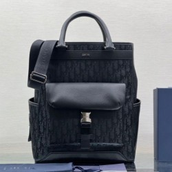 Replica Borsa tote Dior Explorer Tessuto tecnico Dior Oblique Mirage Nero