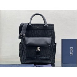 Replica Borsa tote Dior Explorer Tessuto tecnico Dior Oblique Mirage Nero