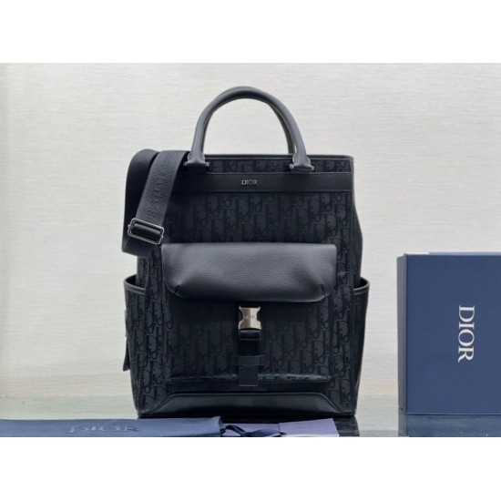 Replica Borsa tote Dior Explorer Tessuto tecnico Dior Oblique Mirage Nero
