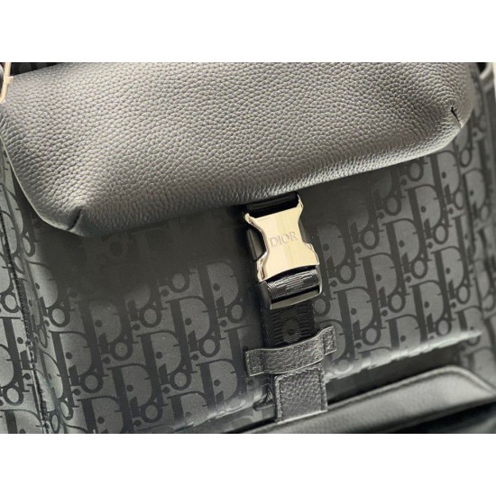 Replica Borsa tote Dior Explorer Tessuto tecnico Dior Oblique Mirage Nero