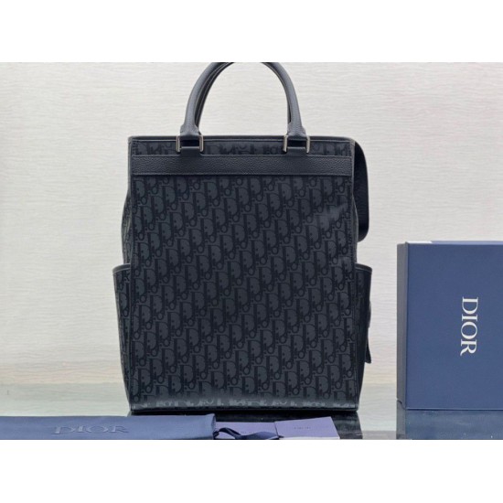 Replica Borsa tote Dior Explorer Tessuto tecnico Dior Oblique Mirage Nero