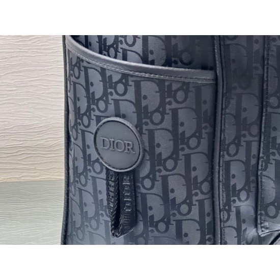 Replica Borsa tote Dior Explorer Tessuto tecnico Dior Oblique Mirage Nero