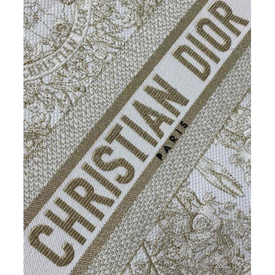 Replica Christian Dior Borsa tote media Dior Book dorata Con motivo Butterfly Around The World color oro e bianco Replica Christian Dior Borsa tote media Dior Book dorata Con motivo Butterfly Around The World color oro e bianco