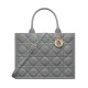 Replica Christian Dior Borsa tote media Dior Book Grigia Motivo Macrocannage