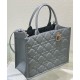 Replica Christian Dior Borsa tote media Dior Book Grigia Motivo Macrocannage