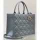 Replica Christian Dior Borsa tote media Dior Book Grigia Motivo Macrocannage