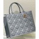 Replica Christian Dior Borsa tote media Dior Book Grigia Motivo Macrocannage
