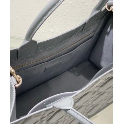 Replica Christian Dior Borsa tote media Dior Book Grigia Motivo Macrocannage
