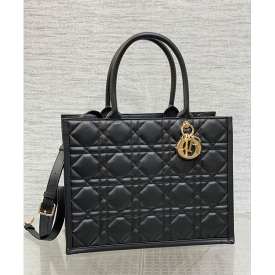 Replica Christian Dior Borsa tote media Dior Book Nera Motivo Macrocannage