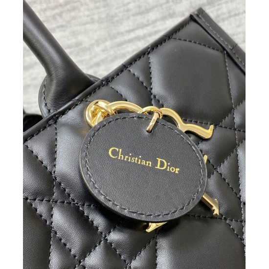 Replica Christian Dior Borsa tote media Dior Book Nera Motivo Macrocannage