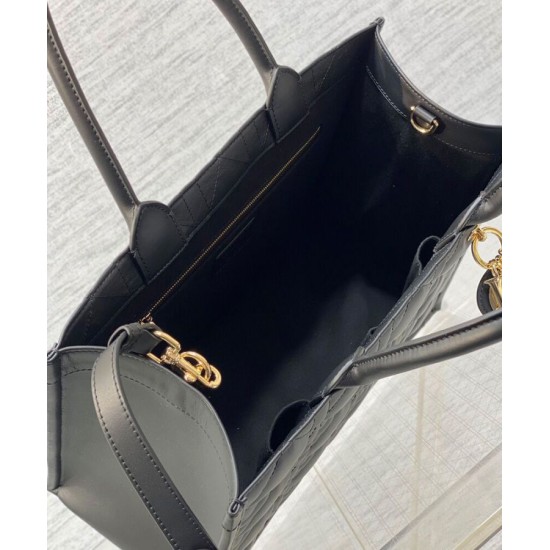 Replica Christian Dior Borsa tote media Dior Book Nera Motivo Macrocannage