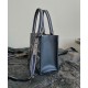 Replica Borsa tote Christian Dior piccola Dior Book Ricami Dior Oblique blu scuro e pelle di vitello