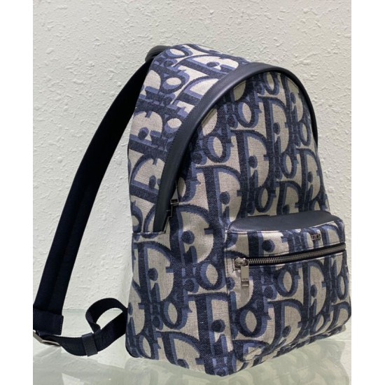 Replica Zaino Christian Dior Rider Maxi Dior Oblique jacquard Blu scuro