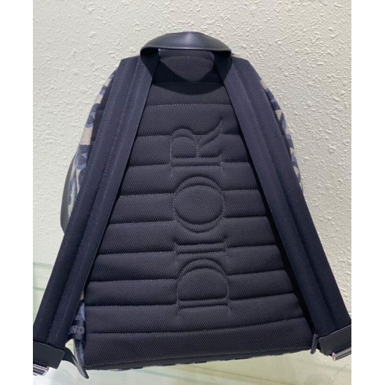Replica Zaino Christian Dior Rider Maxi Dior Oblique jacquard Blu scuro