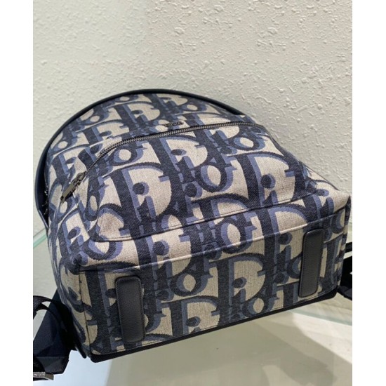 Replica Zaino Christian Dior Rider Maxi Dior Oblique jacquard Blu scuro