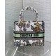 Replica Borsa Christian Dior Medium Lady D-Lite Crema con motivo Toile de Jouy Mexico bianco multicolor