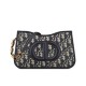 Replica Mini borsa hobo Christian Dior CD Signature Blu scuro